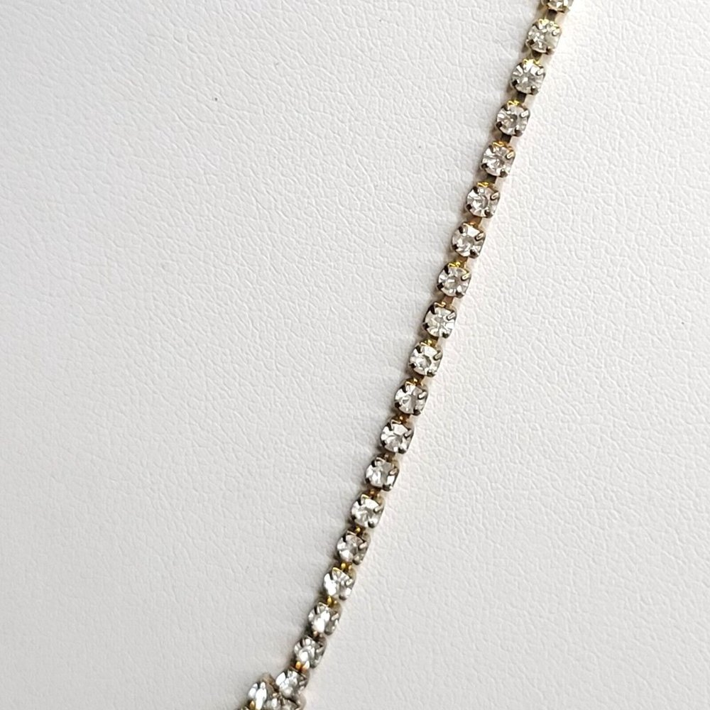 Vintage Vieste Red White Austrian Genuine Crystals Gold Tone Fashion Necklace - Picture 5 of 7